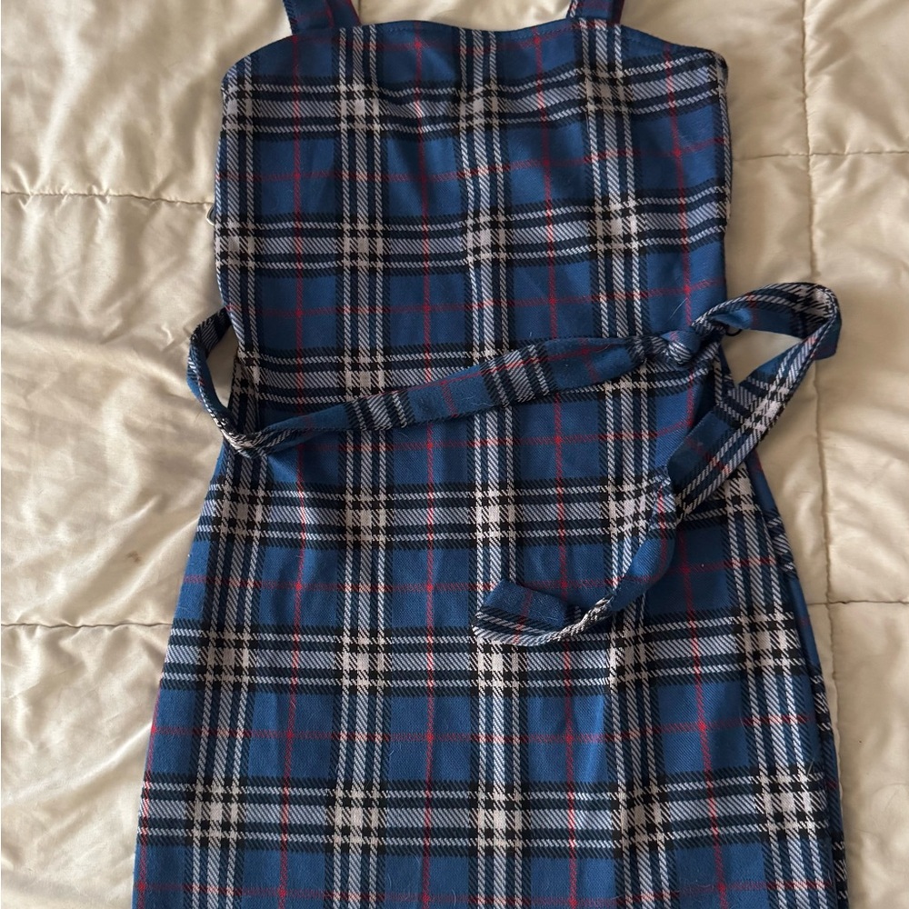 Just Polly Plaid Dress Women’s sz Small Y2K